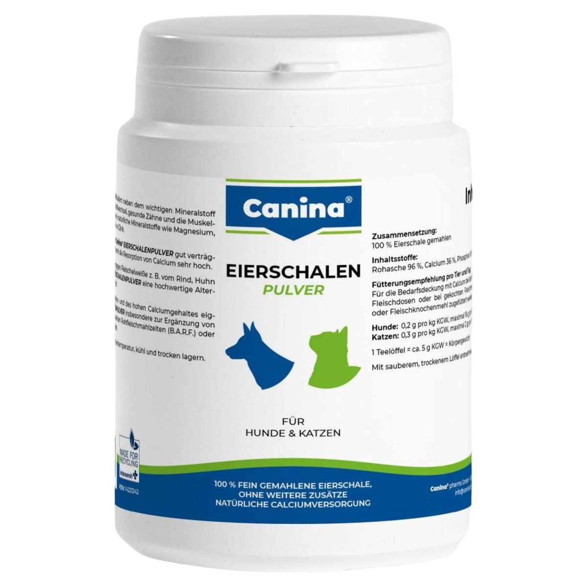 Canina Eierschalenpuler 250 g für Hunde, Nahrungsergänzungsmittel für: Hund