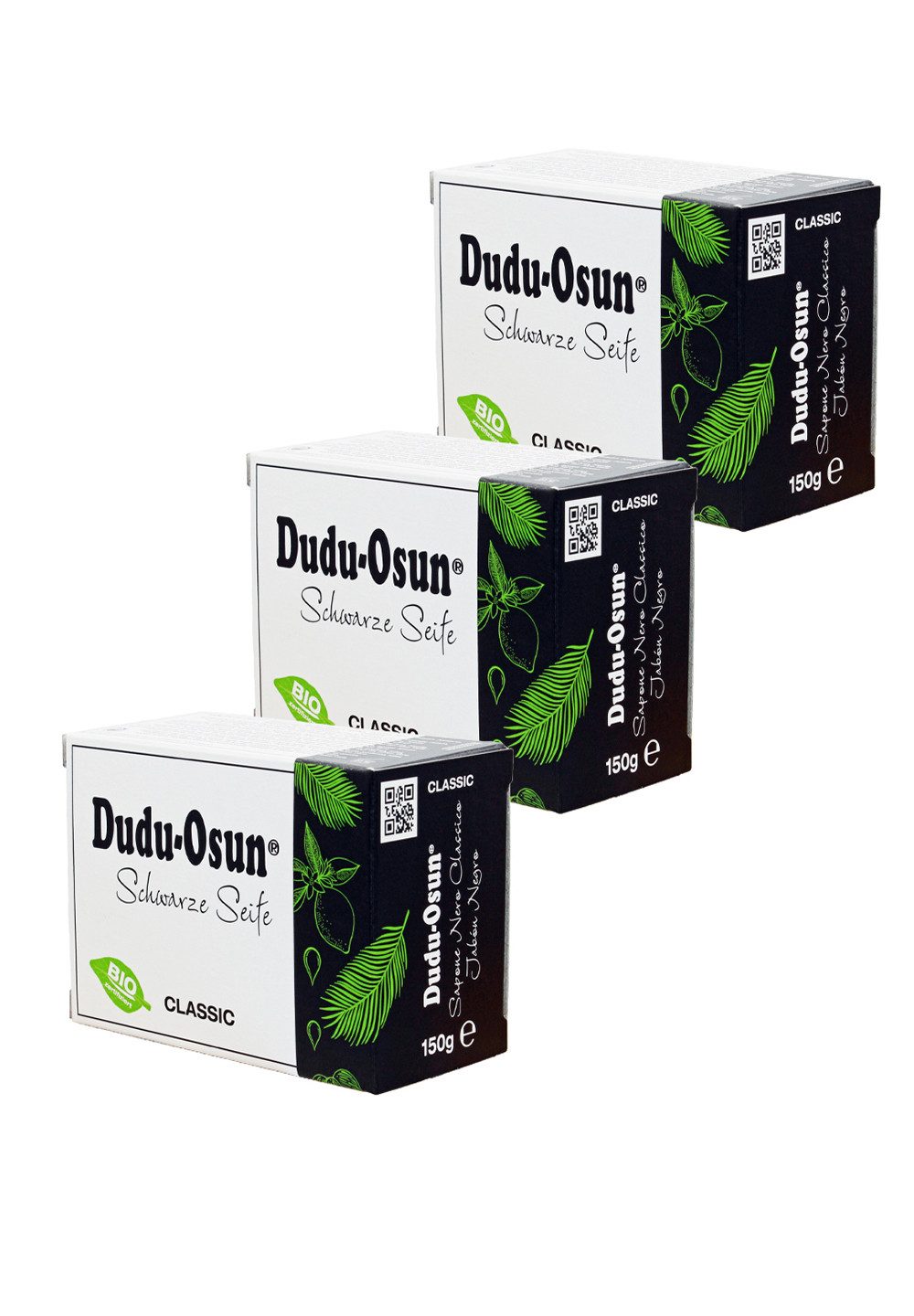 Dudu-Osun Handseife schwarze Seife, Classic aus Afrika Bio Zertifiziert mit Parfüm 450 g