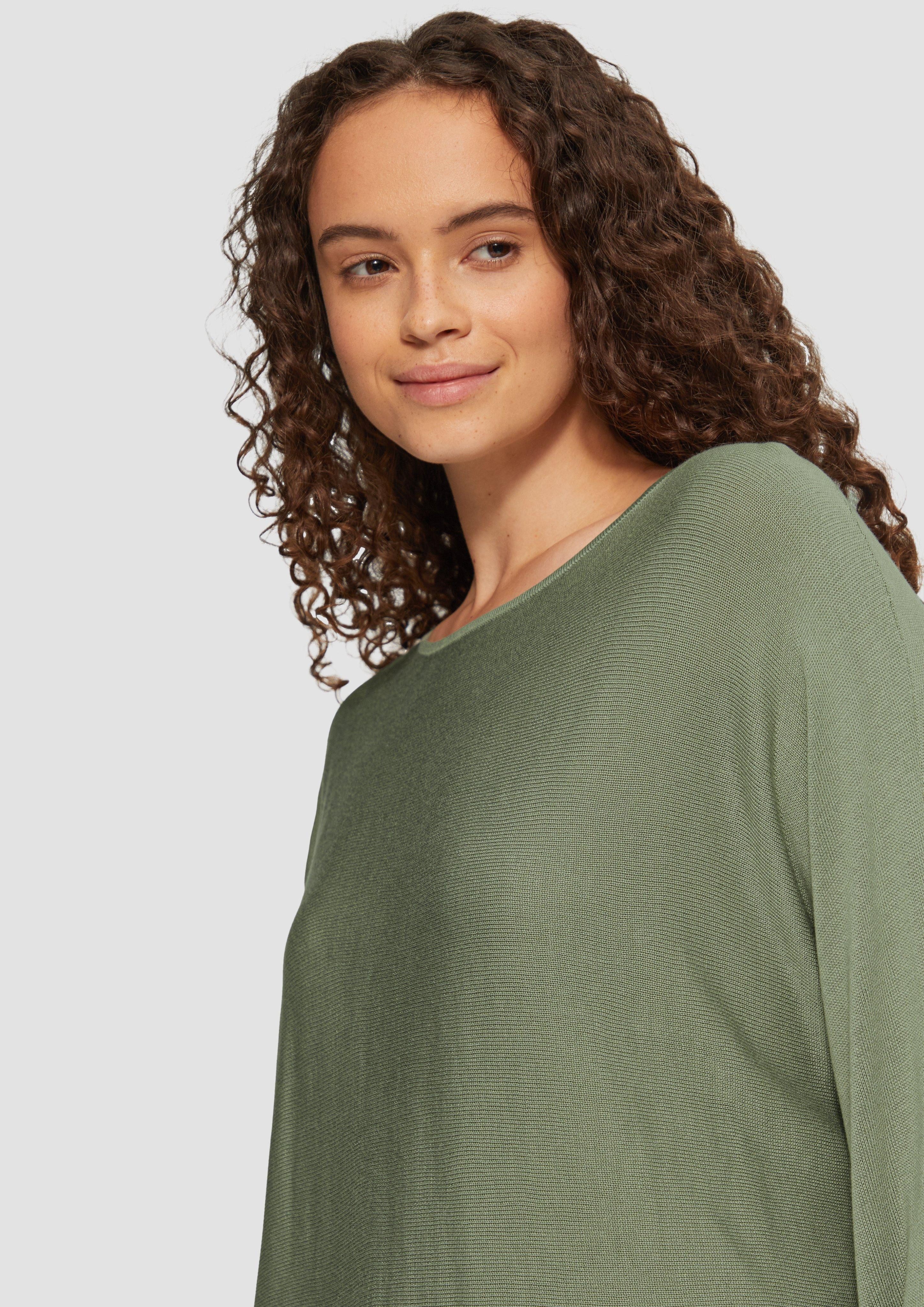 QS Strickpullover Strickpullover mit Fledermausarm günstig online kaufen
