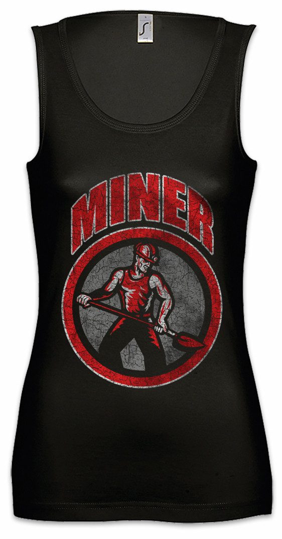 Tanktop Miner III Ärmelloses Damen T-Shirt Bergarbeiter Bergmann Kumpel Mine