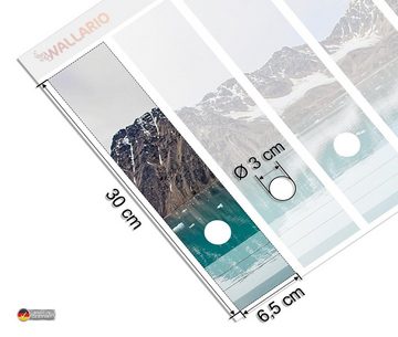 Wallario Etiketten Berge im arktischen Meer, Ordnerrücken-Sticker in verschiedenen Ausführungen