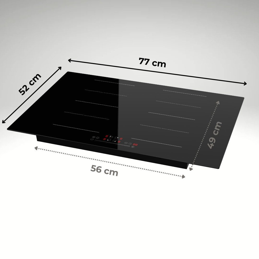 YUNA Flex-Induktions-Kochfeld Milagro IK77-2FZ, Flexzone, 77 cm breite