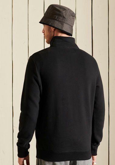 VINTAGE Sweatshirt LOGO ZIP black HENLEY EMB Superdry