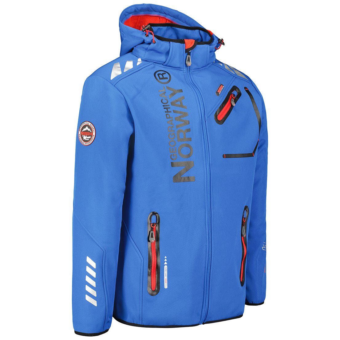 Geographical Norway Softshelljacke Herren Outdoor (S 1-St) Herbst /ROT brroyaute BALU Regenjacke Mit Jacke Kaputze bis 7XL