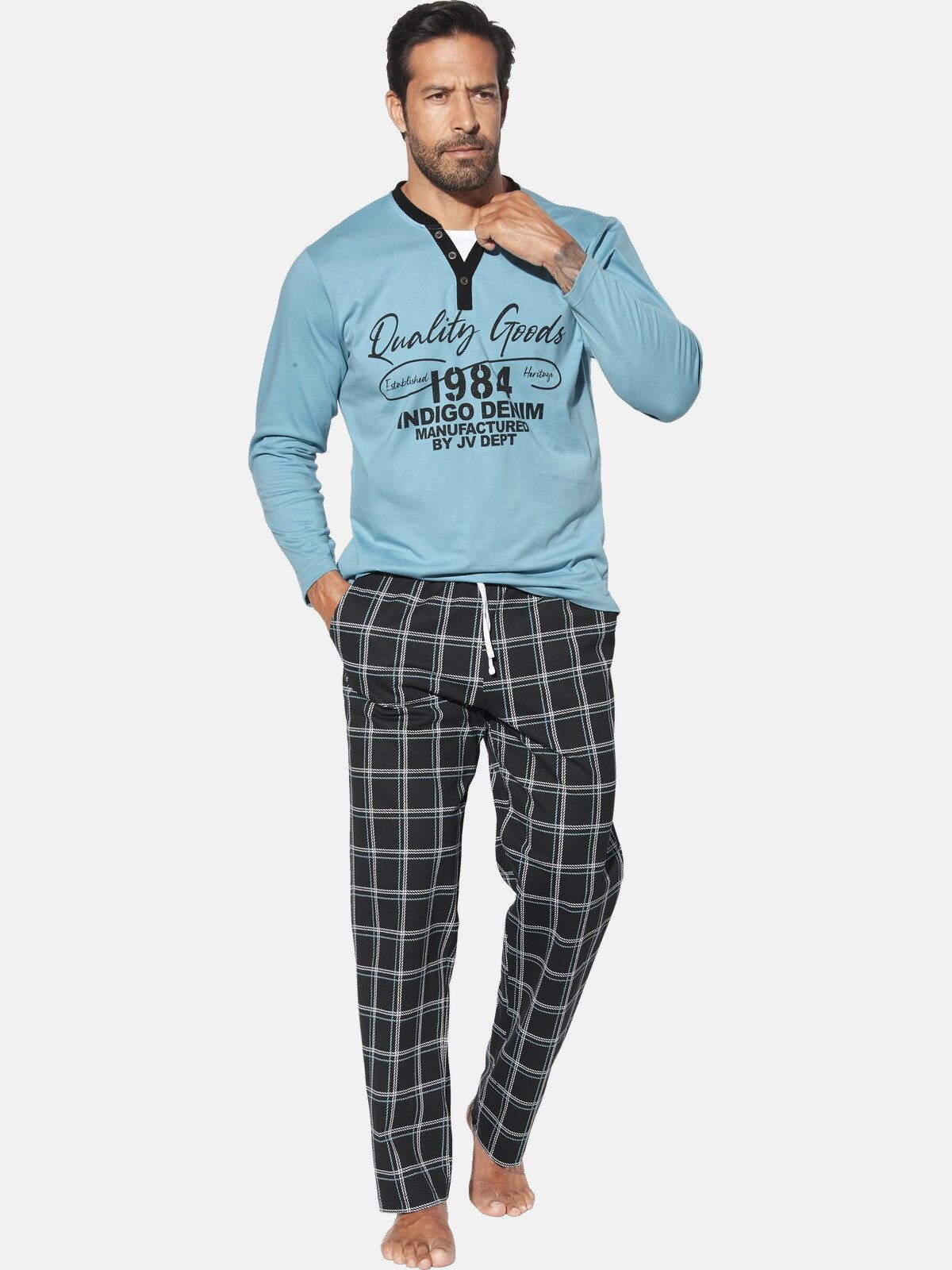 Jan Vanderstorm Schlafanzug ROLFHEIM (Set, 2 tlg) mit seitlichen Eingriffta günstig online kaufen