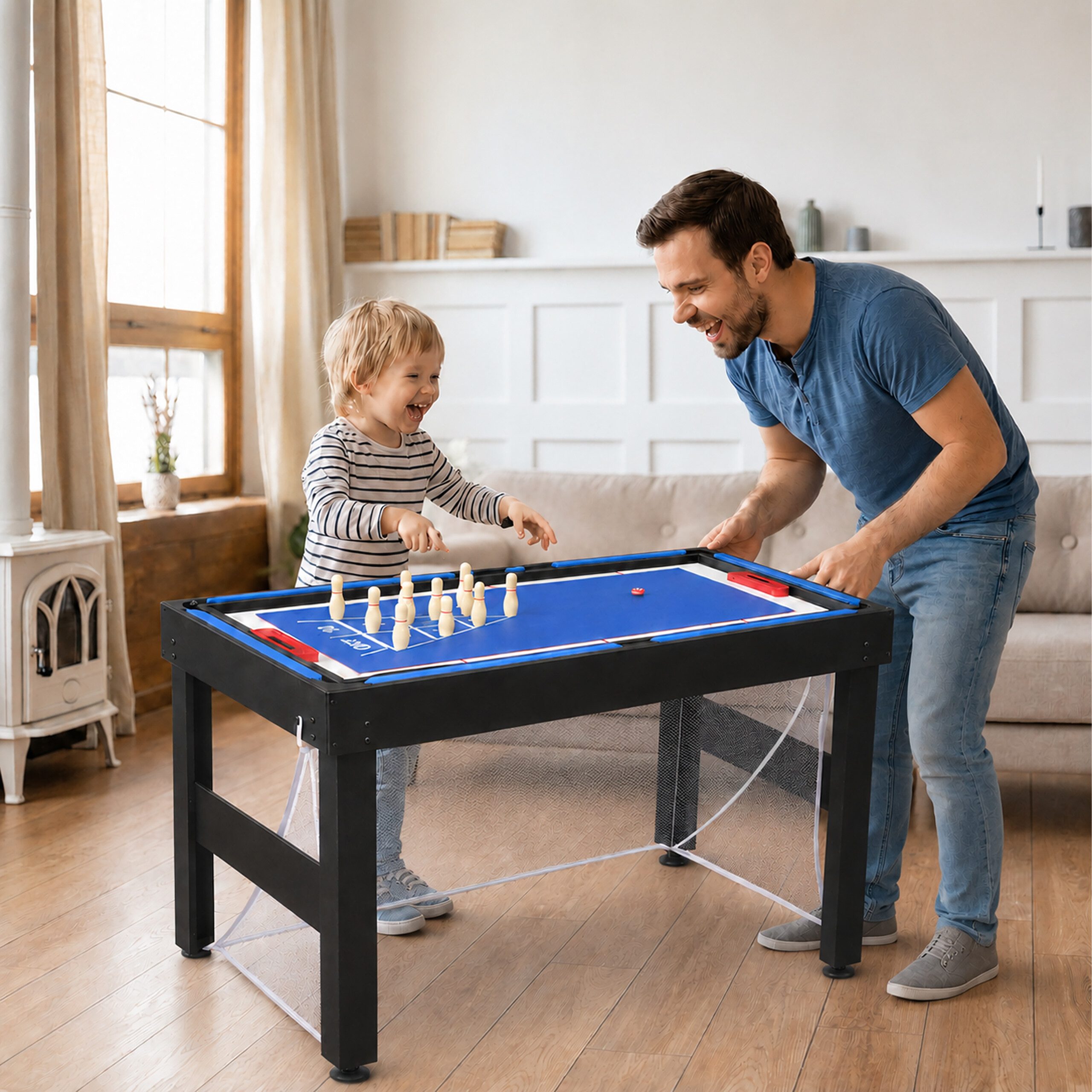 relaxdays Multifunktionstisch Spieltisch 20 in 1 Zubehör