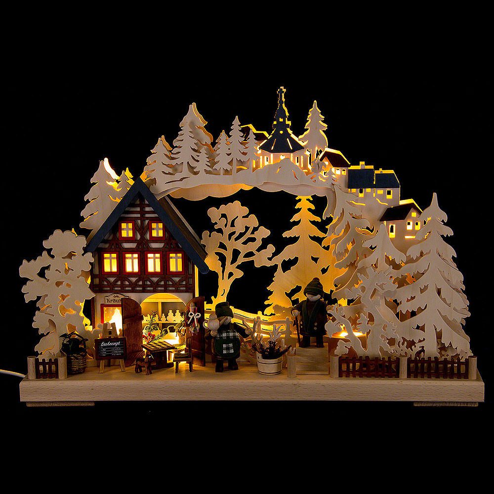 RATAGS Kunsthandwerk Schwibbogen 3D-Schwibbogen Kräuterstube (43x30cm) von RATAGS Holzdesign