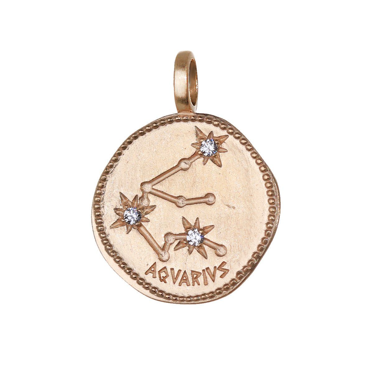 Sternzeichenanhänger Wassermann Sternzeichen Vergoldet 18k Gold 16mm Ke