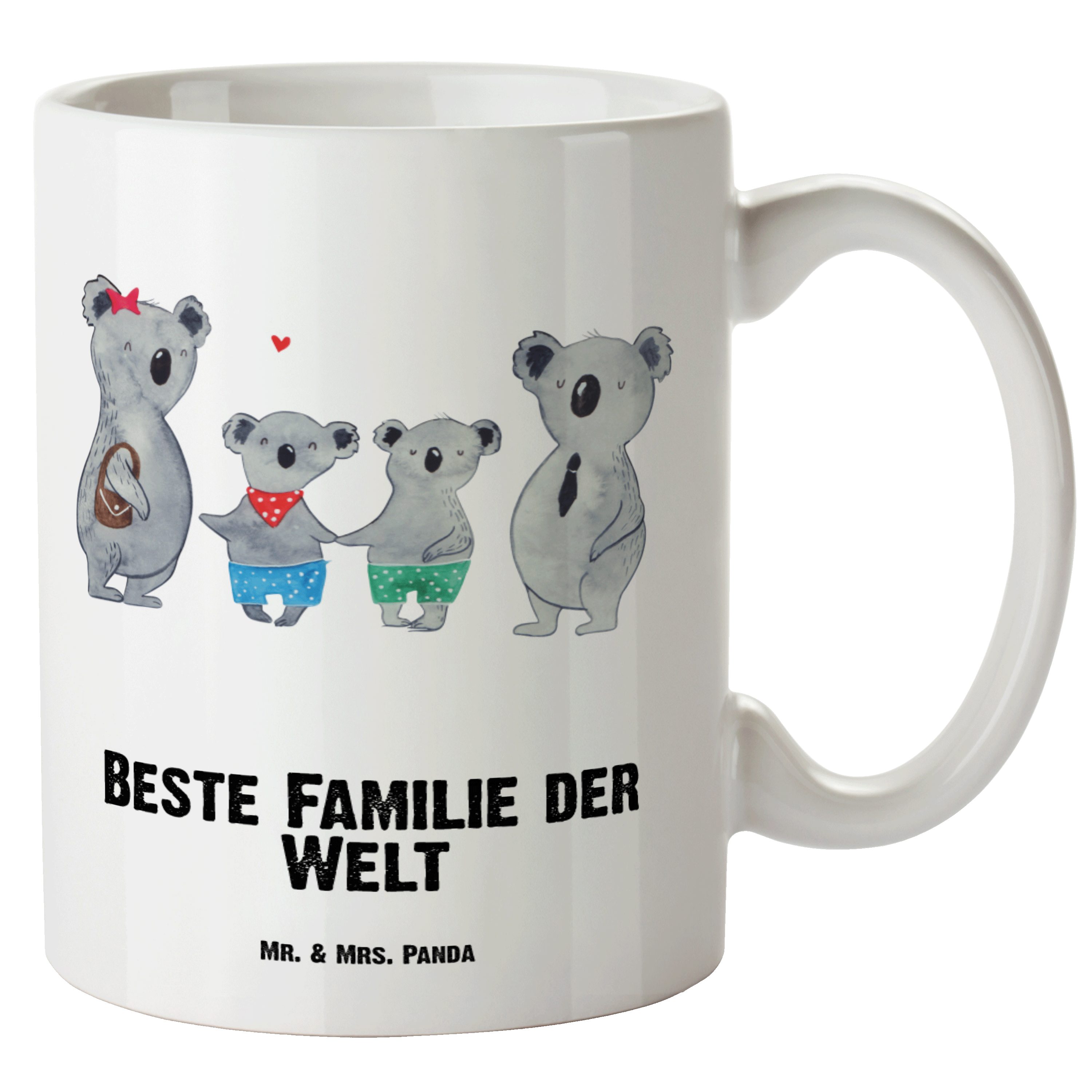 Mr. & Mrs. Panda Tasse Koala Familie zwei - Weiß - Geschenk, Jumbo Tasse, zusammen, Papa, Ko, XL Tasse Keramik
