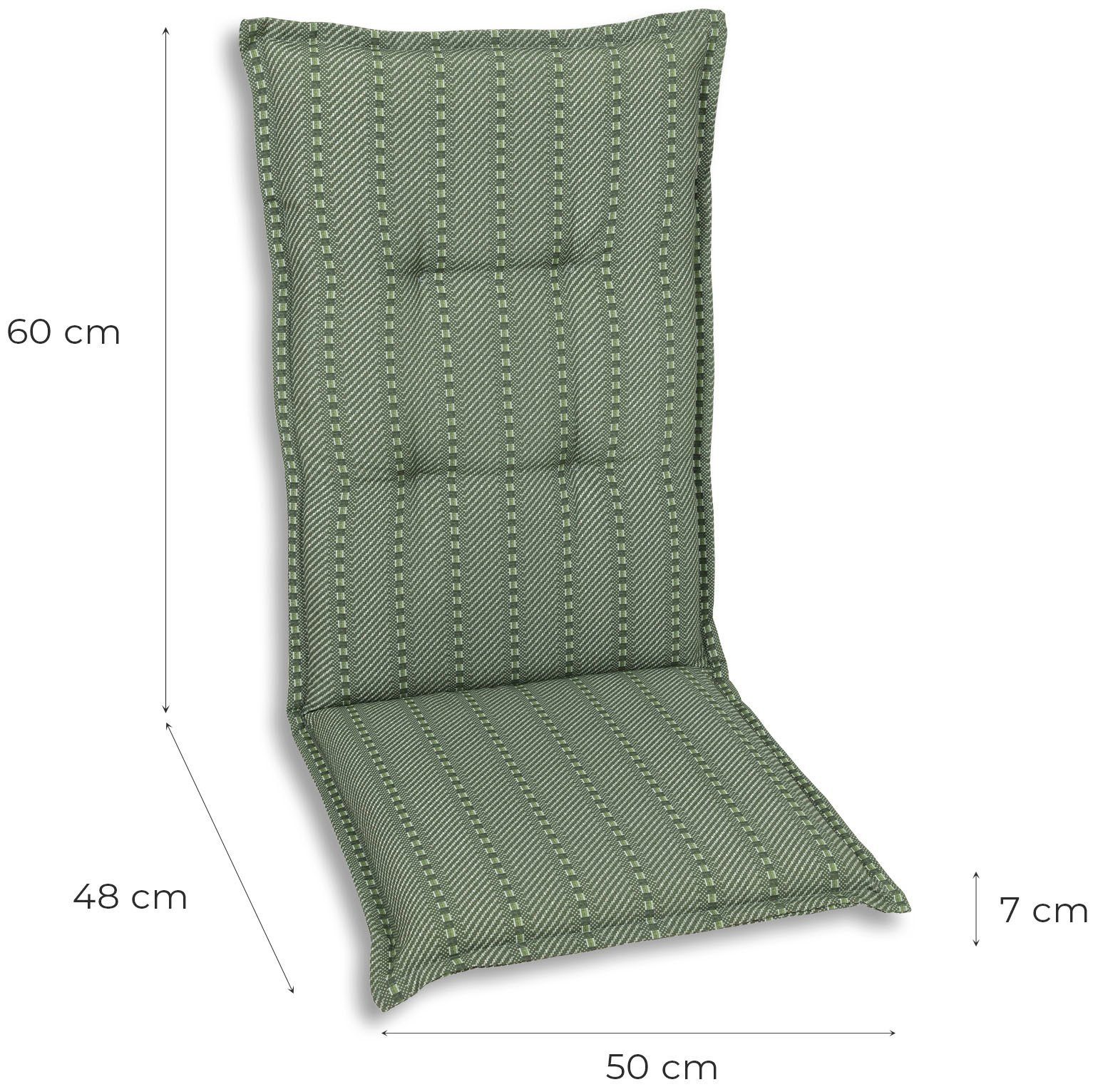 GO-DE Sesselauflage, (Set, 2 cm 118x50 St)