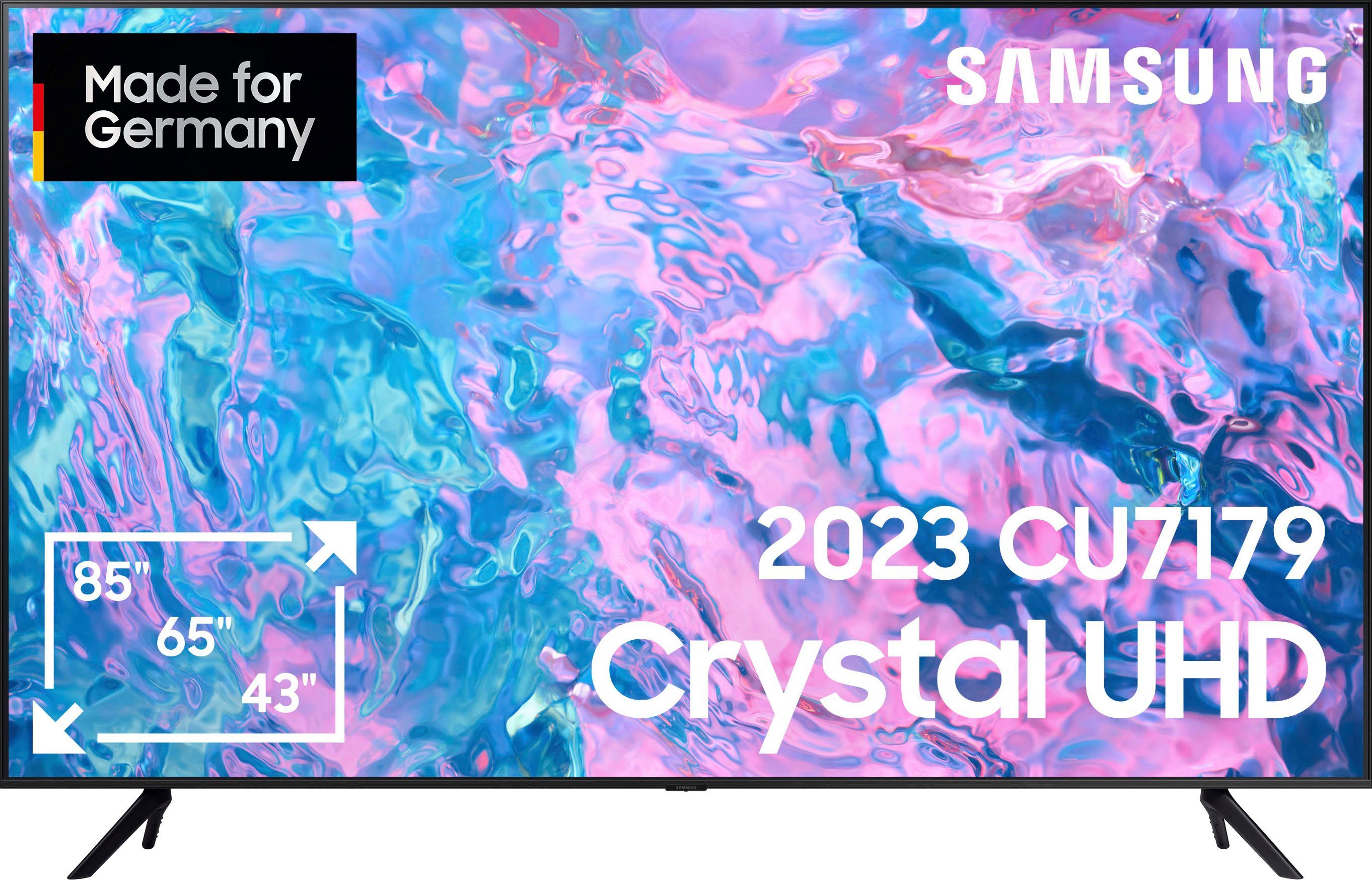 Nur für begrenzte Zeit Samsung GU85CU7179U LED-Fernseher (214 Crystal Gaming cm/85 PurColor, Zoll, Hub) 4K, Smart Prozessor Smart-TV, Hub &