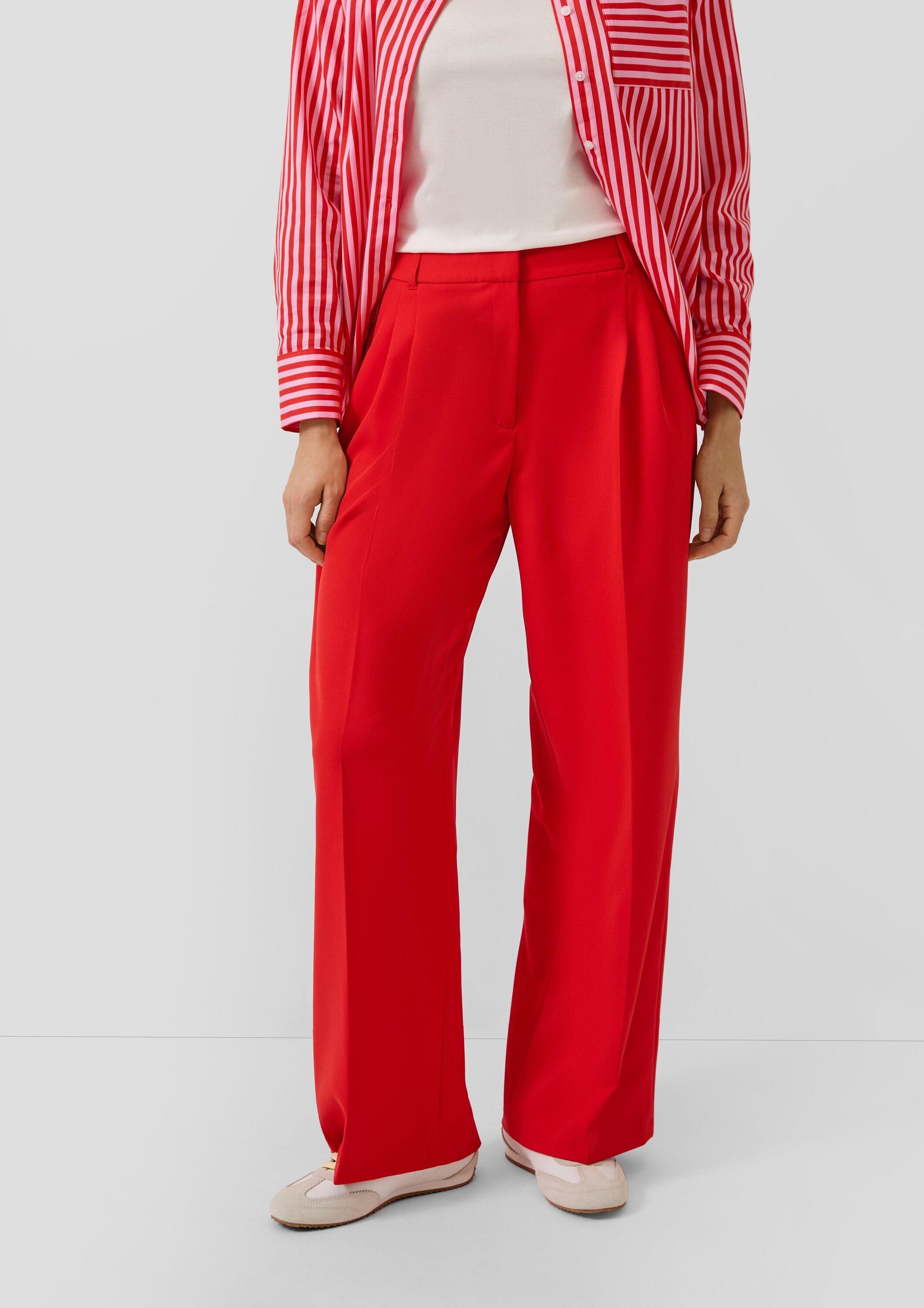 s.Oliver Chinos Hose Elegante Wide-Leg-Hose im Relaxed Fit