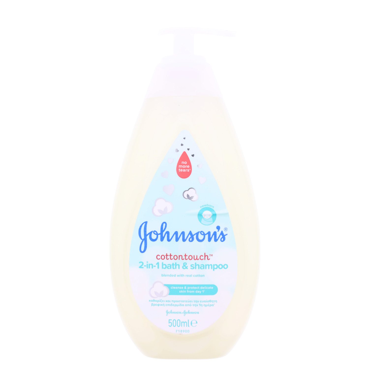 Johnson & Johnson Badeschaum Johnson´s 2in1 Bad & Shampoo Cotton Touch 500ml Babybad Badeschaum