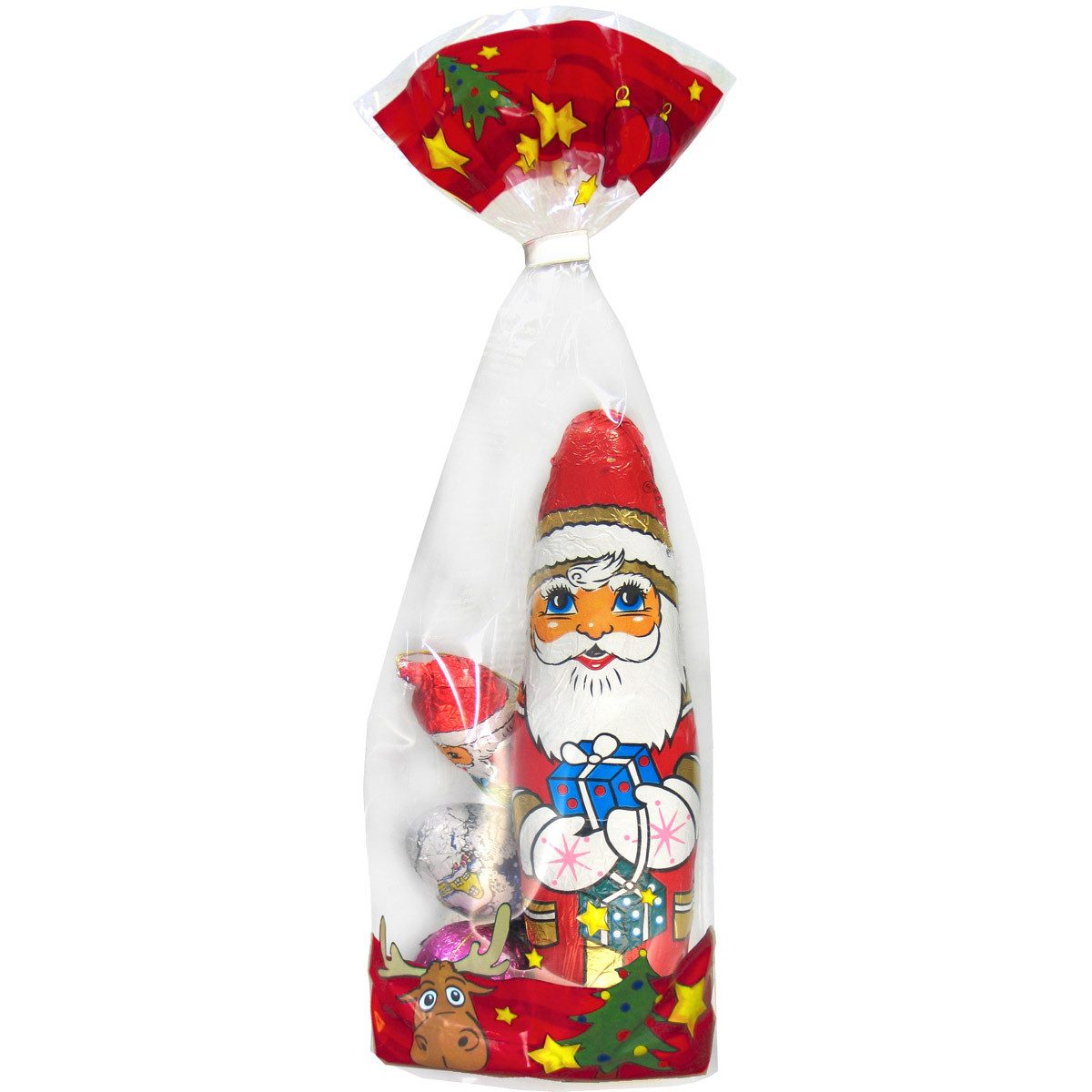 WAWI Schokolade, WAWI Schokoladen Weihnachtsmischbeutel gefüllt mit Holfiguren 100g