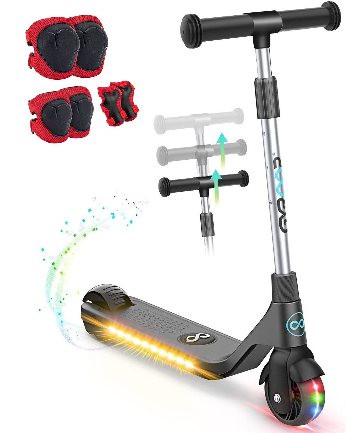 Gyroor Elektro-Kinderroller H30 mit LED-Leuchten und günstig online kaufen
