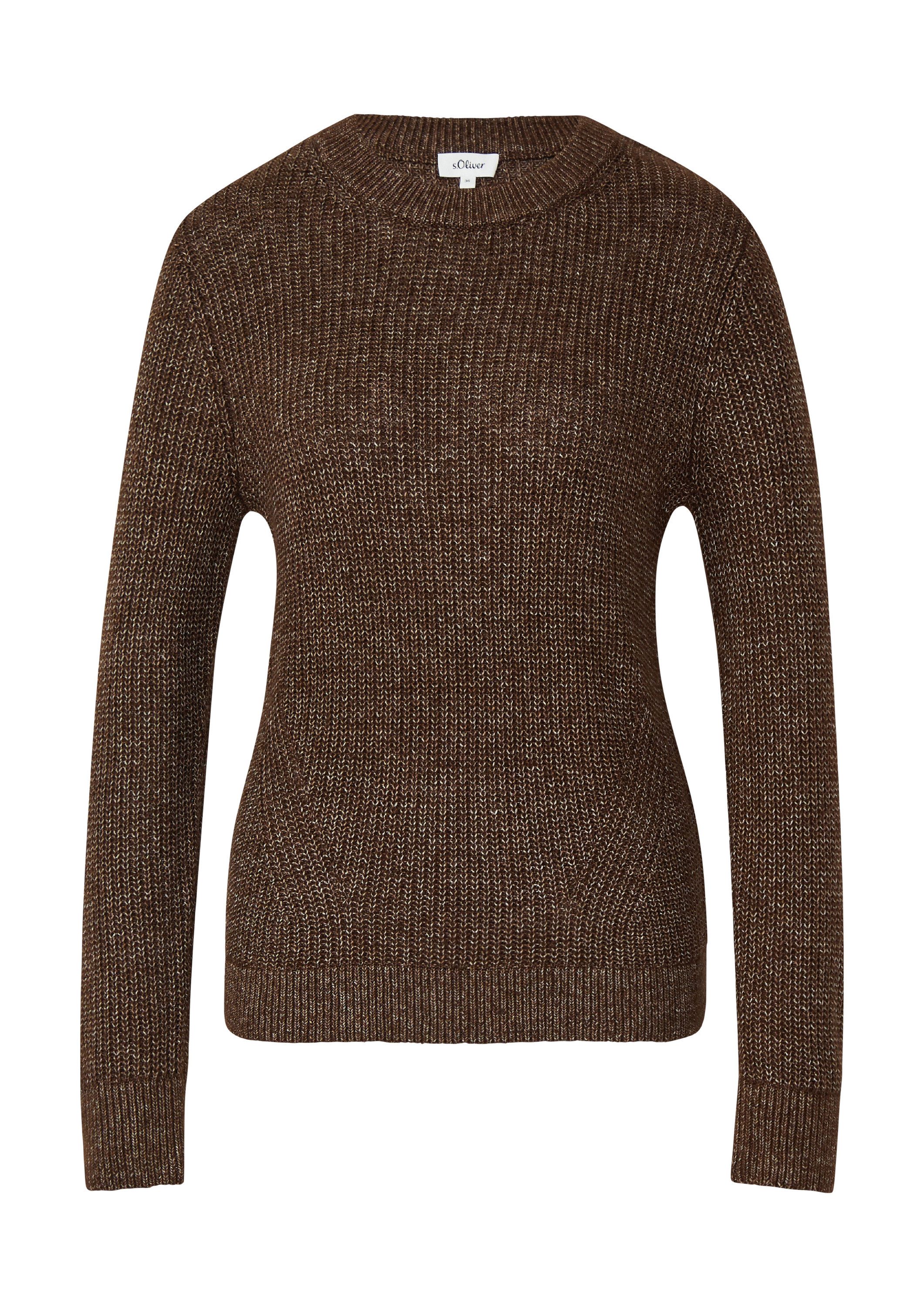 s.Oliver Longpullover Strickpullover Strickpullover aus Wollmix günstig online kaufen