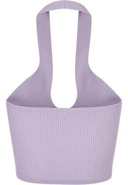 URBAN CLASSICS Muskelshirt Urban Classics Damen Ladies Rib Knit Crossed Neckholder Top (1-tlg)