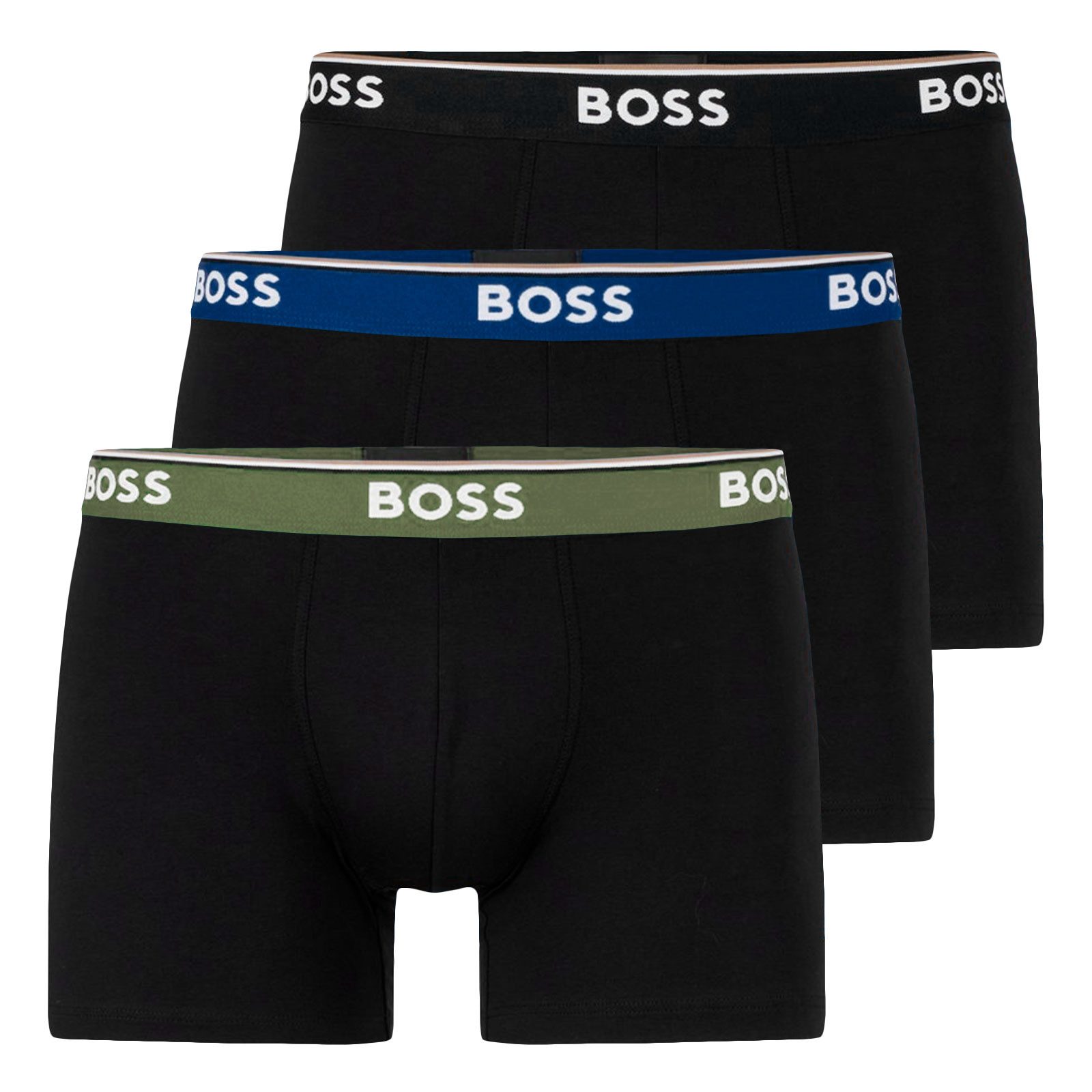BOSS Boxer Cotton Stretch (3-St) mit umlaufend eingewebtem Markenschriftzug günstig online kaufen