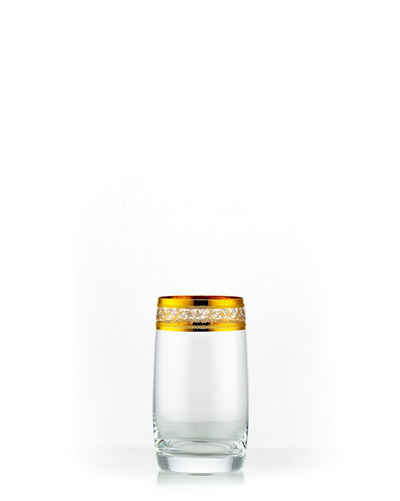 Crystalex Longdrinkglas Ideal Gold Longdrinks 6er Set, Kristallglas, Kristallglas, Gold Gravur, Goldrand