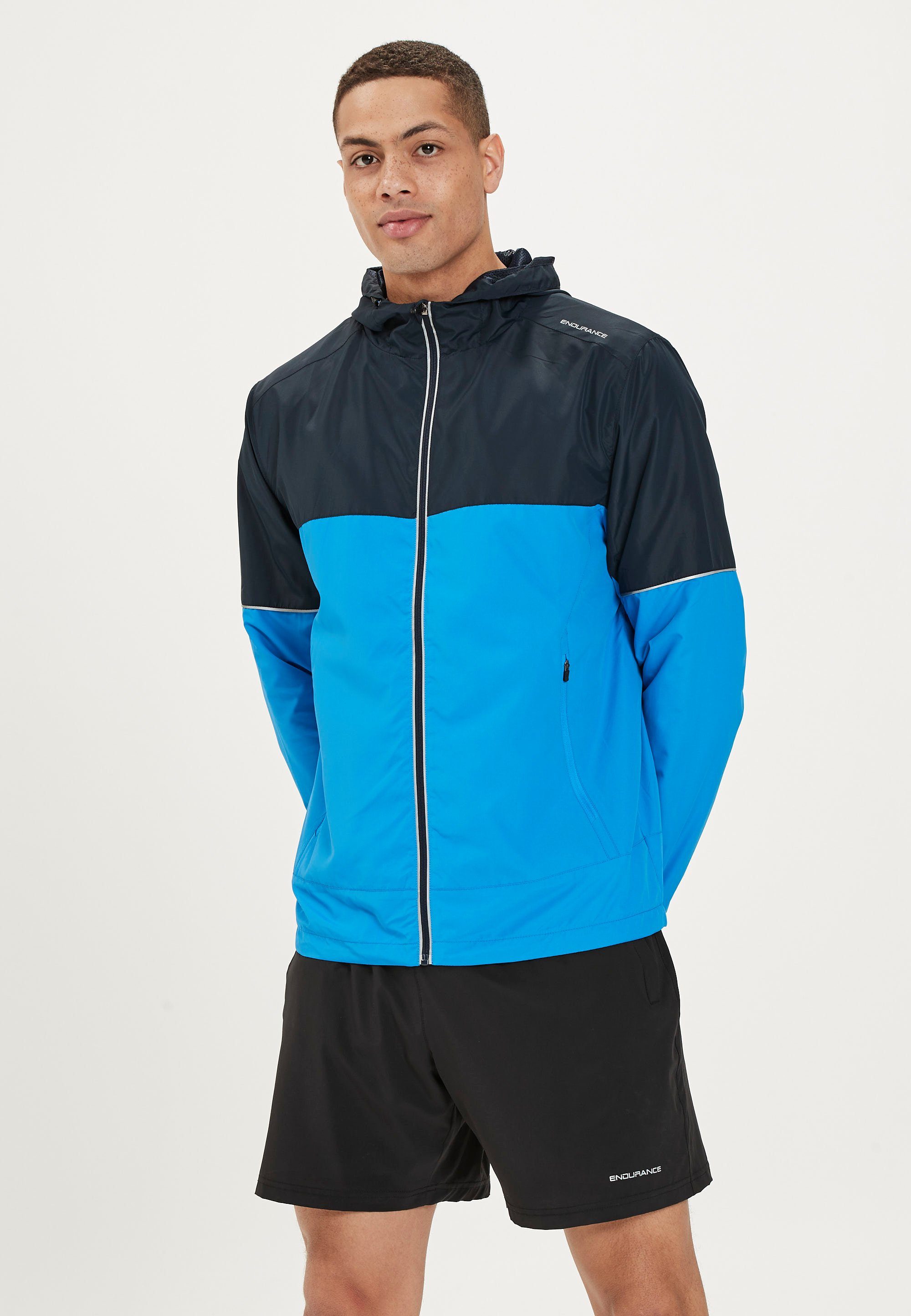 Verbol Laufjacke ENDURANCE blau reflektierenden mit Elementen