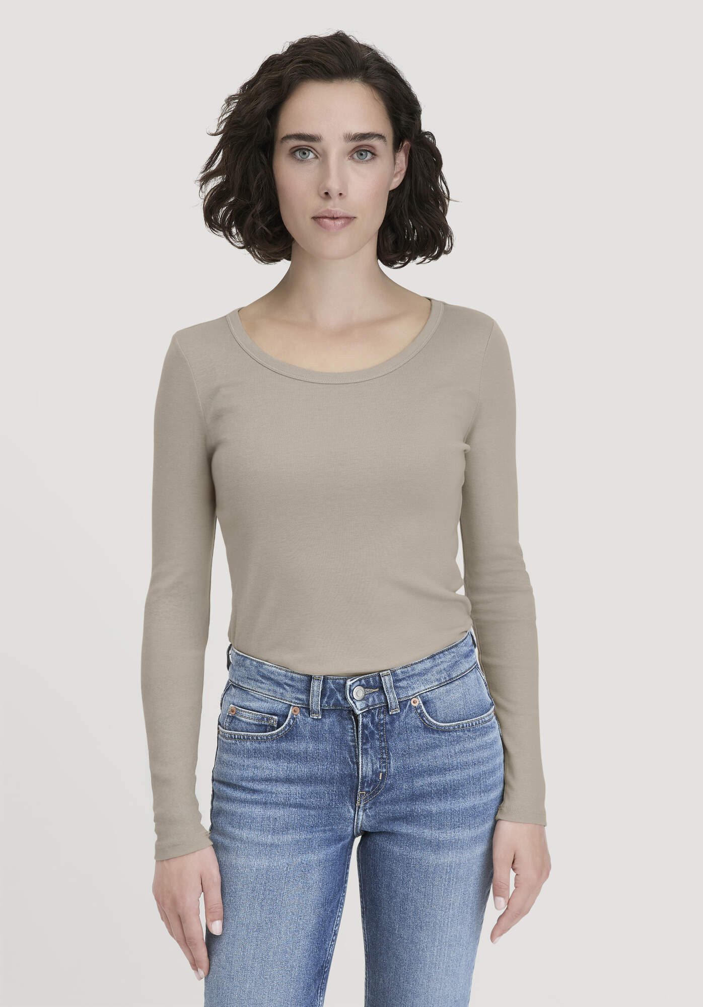 Hessnatur T-Shirt Fitted aus Bio-Baumwolle und TENCEL™ Modal (1-tlg)