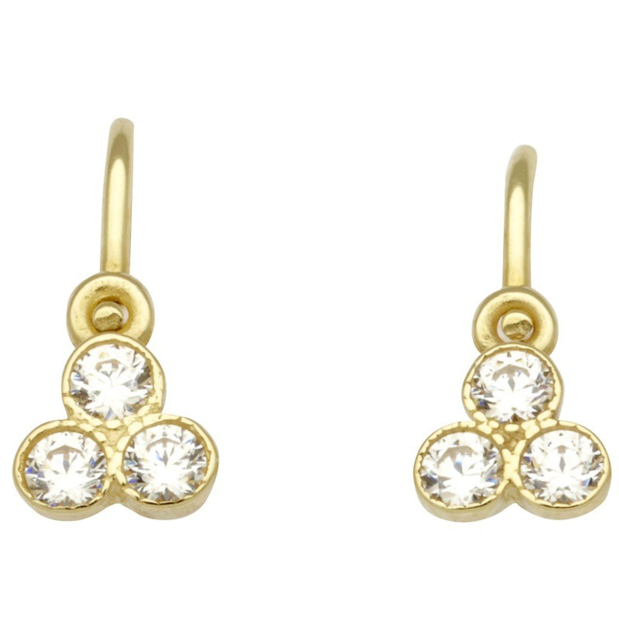 Miamar Ohrring-Set KI54, Miamar KI54 Mädchen Ohrringe 14 Karat (585) Gelbgold Weiß