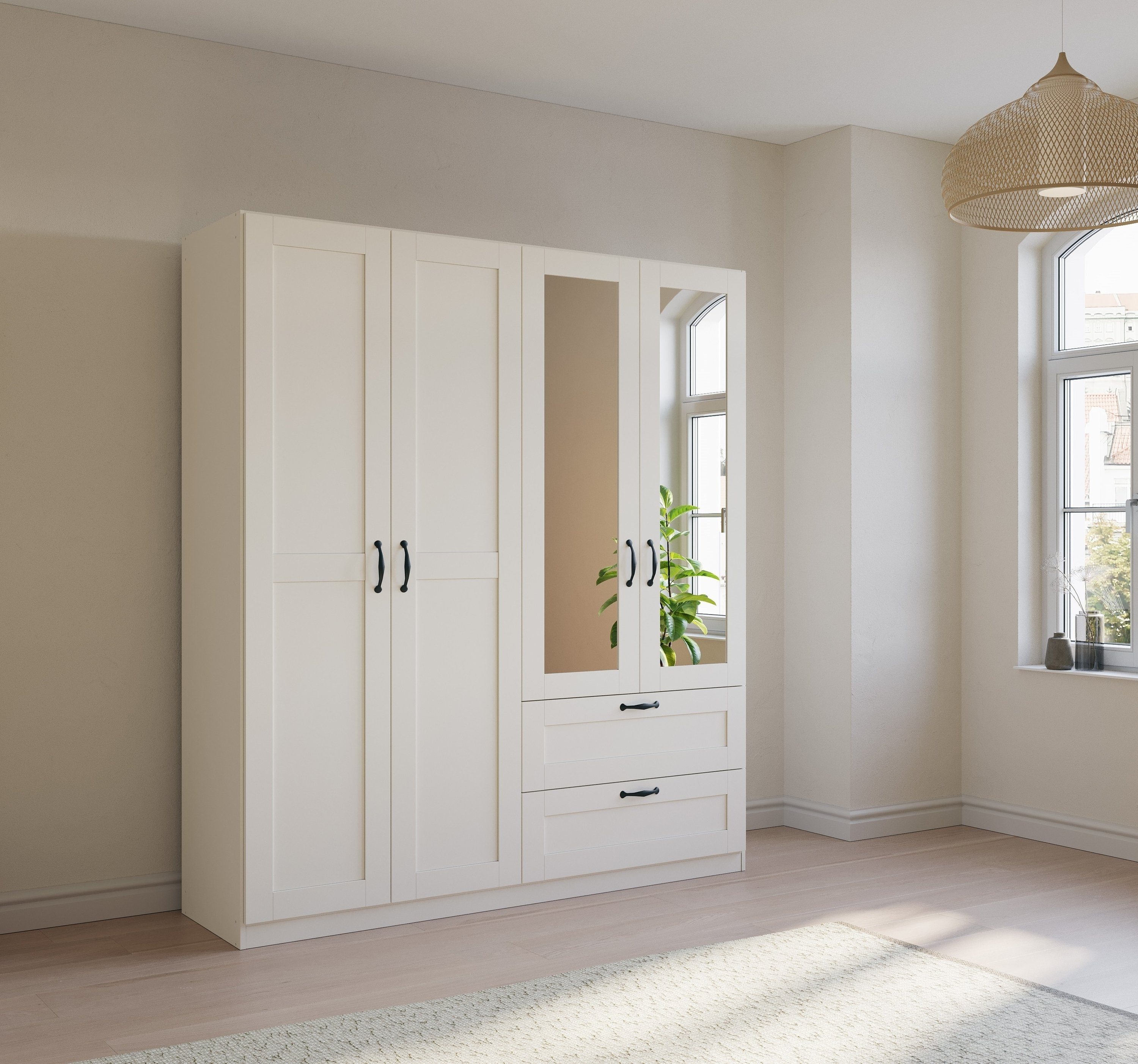 rauch Drehtürenschrank "Cottage by Quadra Spin" in skandinavischem Landhaus günstig online kaufen