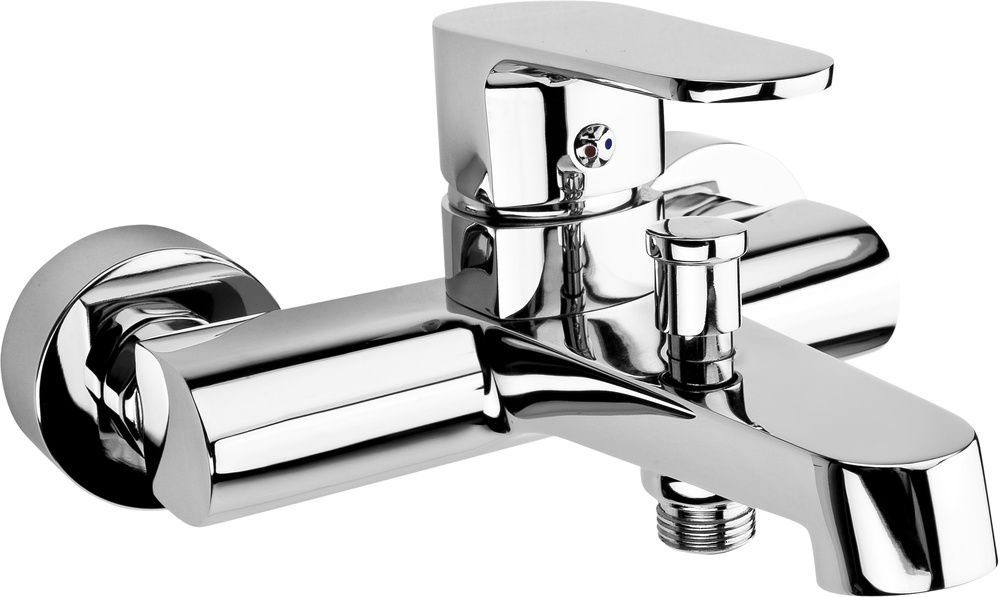 KFA Wannenarmatur KRYPTON Badewannenarmatur Einhandmischer Umsteller Wanne/Brause, Chrom