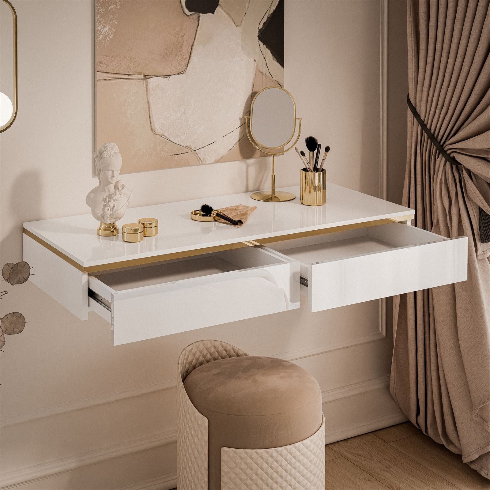 ALLHOUSE24 Konsolentisch PEONY GOLD hängende Konsole günstig online kaufen
