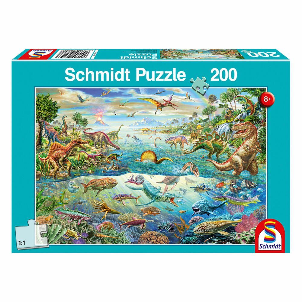 Schmidt Spiele Puzzle Endtecke die Dinosaurier, 200 Puzzleteile