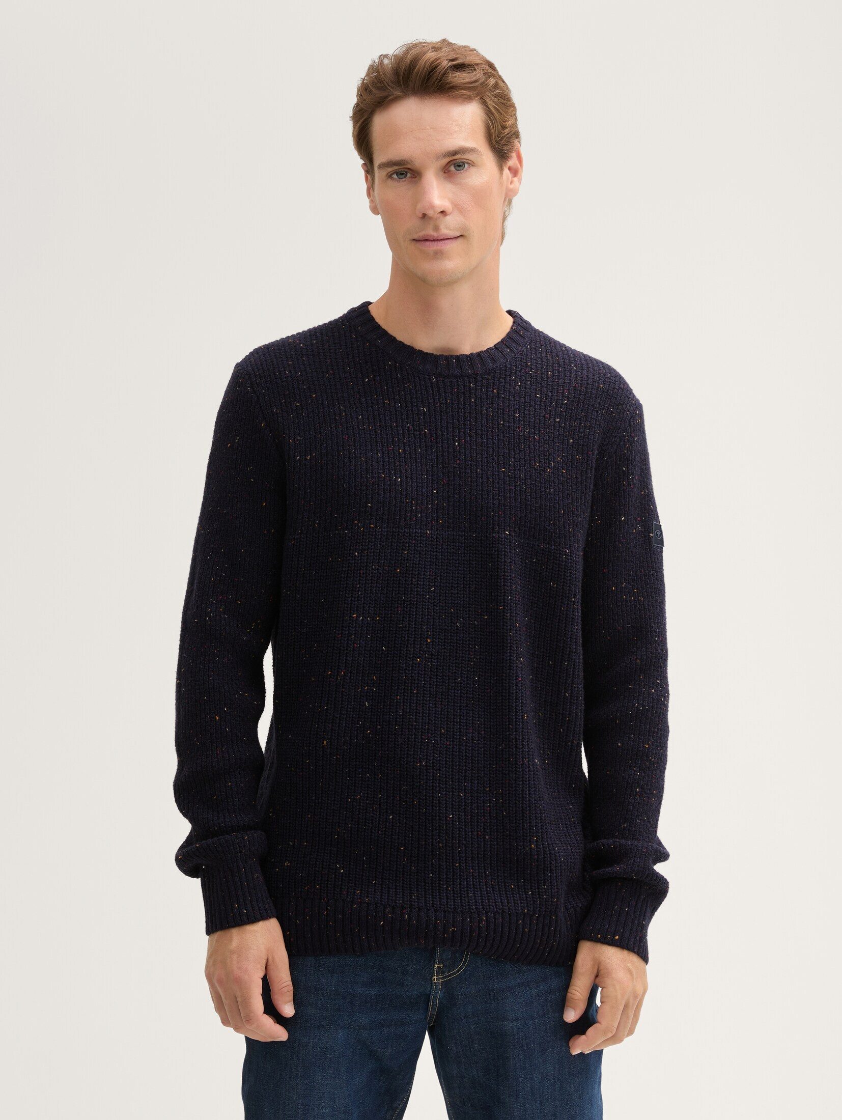 Strickpullover Strickpullover mit Strukturmix