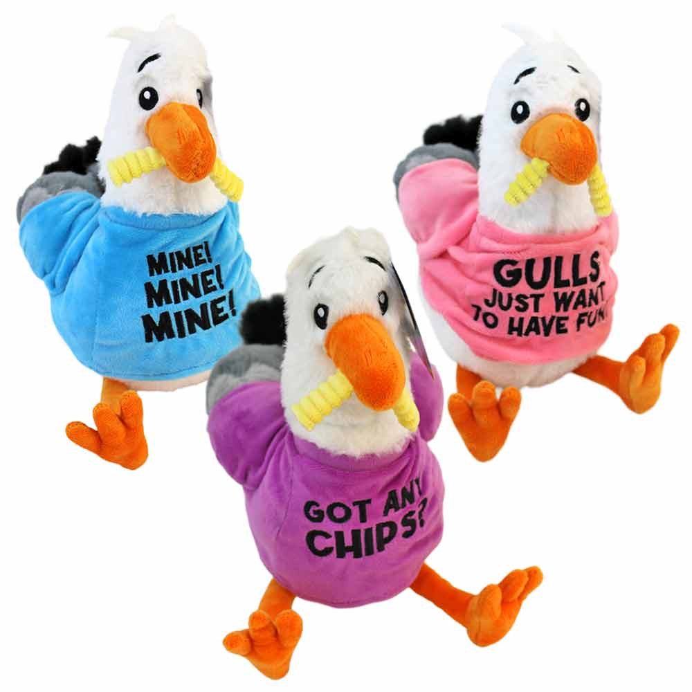 PMS Kuscheltier Plüsch Möwe mit T Shirt - ca. 32 cm (3-St)