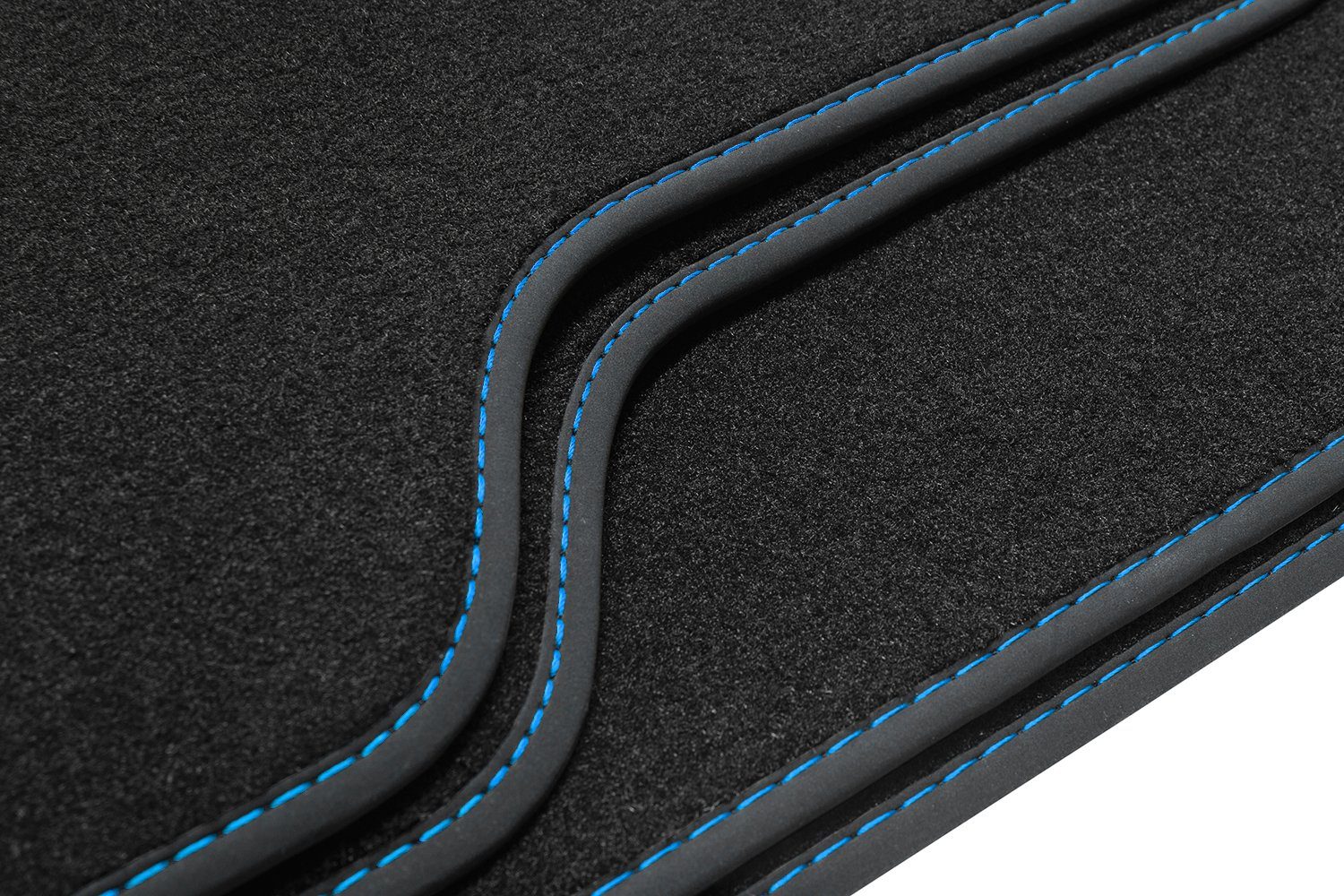 teileplus24 Auto-Fußmatten Velours mit kompatibel Tucson BGF563 2015-2020 Set Hyundai Fußmatten 2 Blau