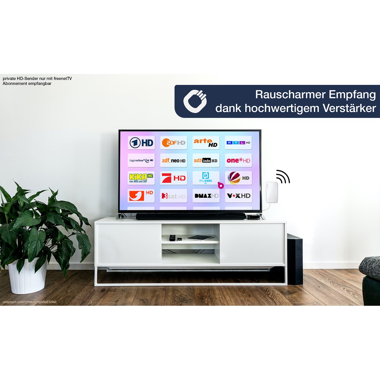 OEHLBACH Scope Vision Zimmerantenne für DVB-T2 Innenantenne (DVB-T2), Flexibel, Perfekter Empfang