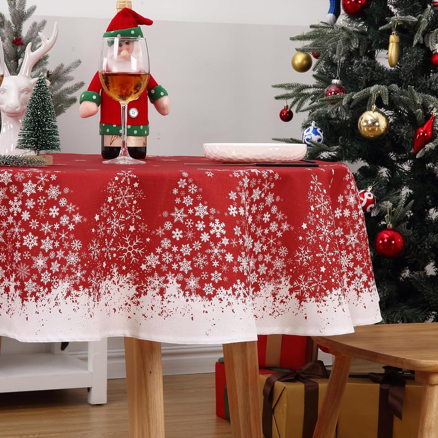 GarveeMore Tischdecke Weihnachtstischdecke mit Baum- und günstig online kaufen