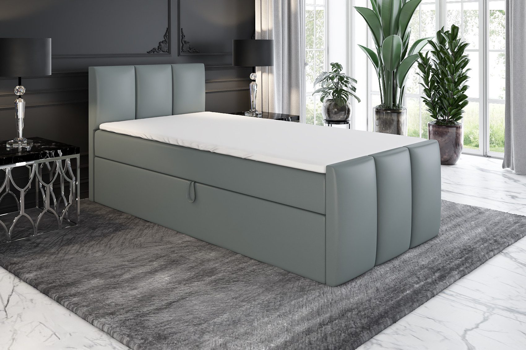 A&J MöbelLand GmbH Boxspringbett Einzelbett MOREN günstig online kaufen