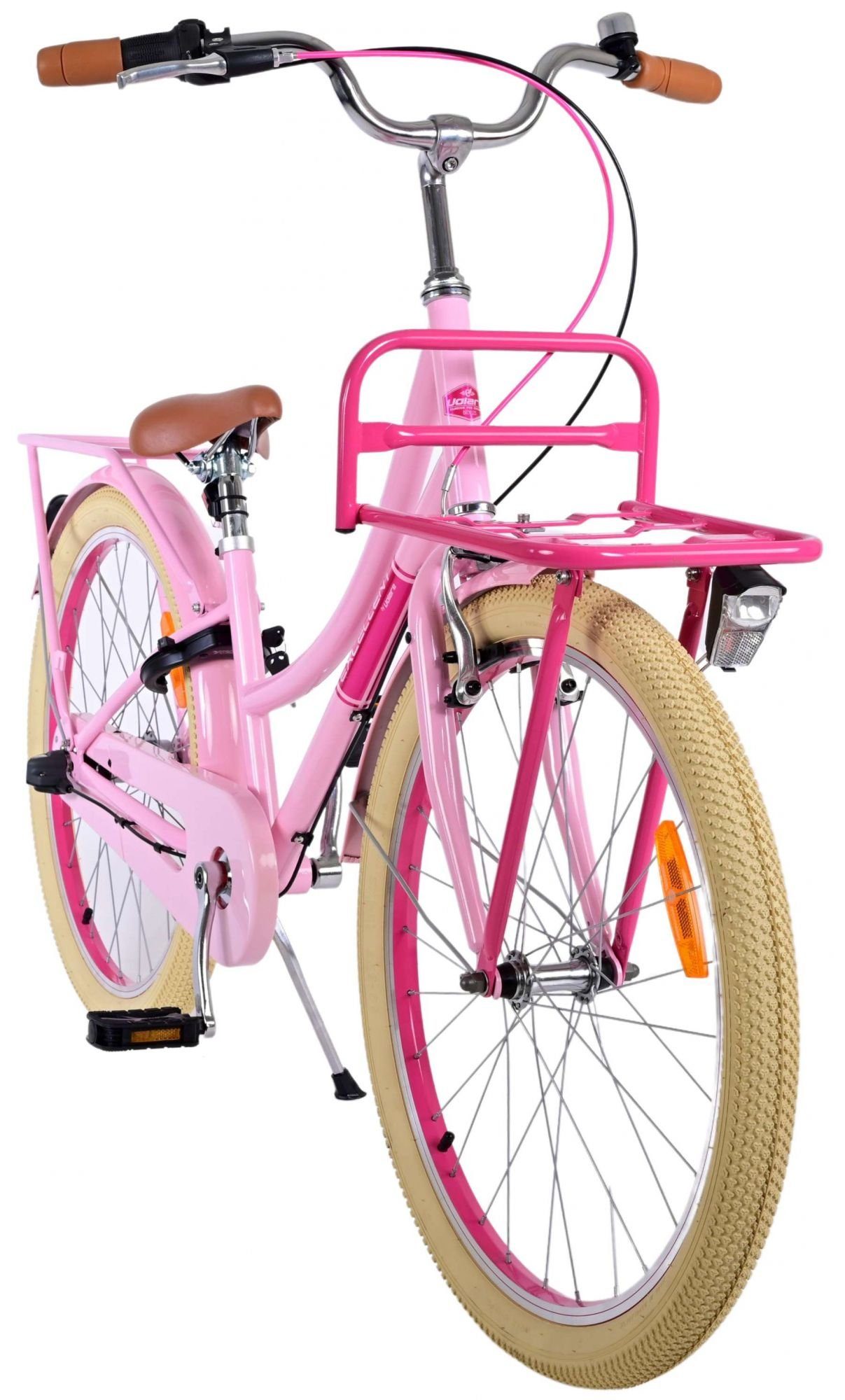 TPFSports Kinderfahrrad Volare Excellent 24 Zoll mit Rücktritt + Handbremse, 3 Gang, (Mädchen Fahrrad - Rutschfeste Sicherheitsgriffe), Kinder Fahrrad 24 Zoll mit Ständer Laufrad Mädchen Kinderrad