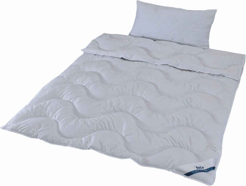 Bettdecke + Kopfkissen, Sale, Beco, Füllung: Klimafaser (Bettdecke), Bezug: Microfaser, Bettdecke in 135x200 und Kissen in 40x80 cm