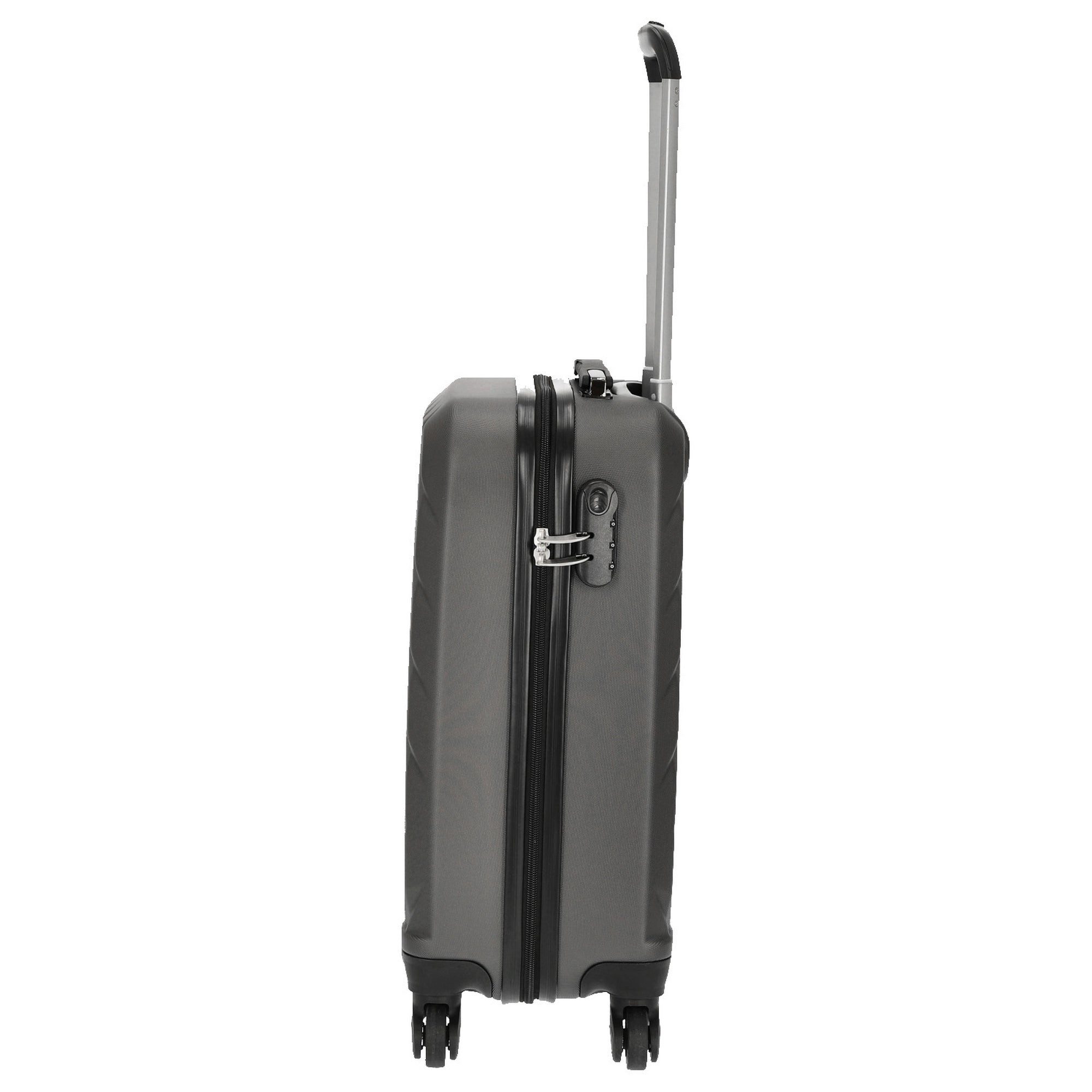 paklite Handgepäck-Trolley Quick - 4-Rollen-Kabinentrolley S 55 cm (grau/anthrazit), 4 Rollen