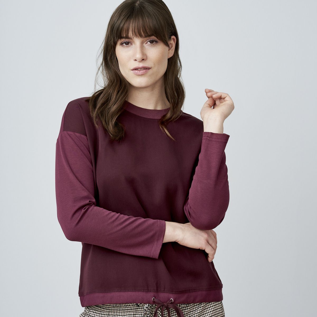 CRAFTS LUISA Innovative Kombination LIVING unterschiedlicher Stoffe Barolo Sweatshirt