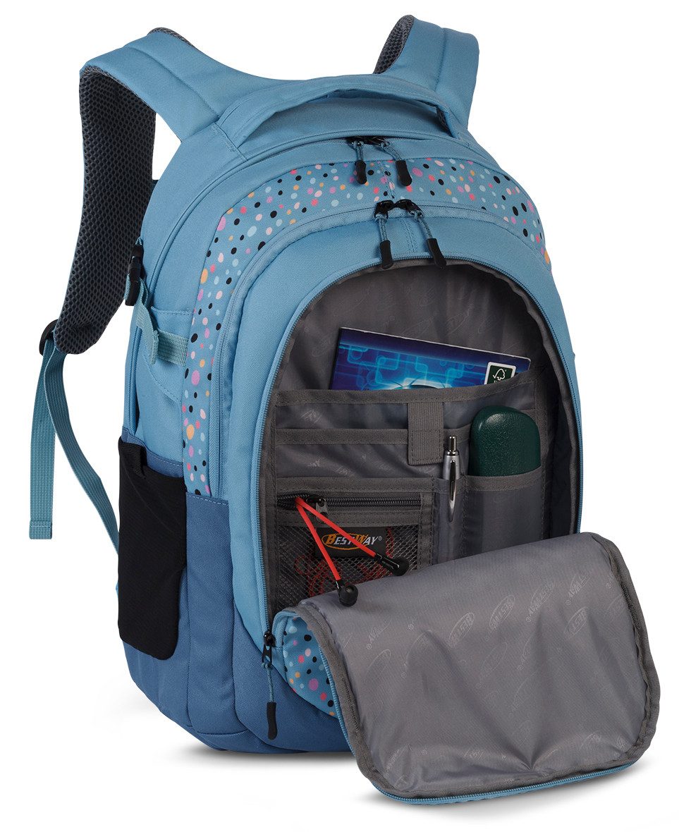 Ebaxx Schulrucksack Groß Rucksack Schulranzen Tasche Schul Mädchen Jungen