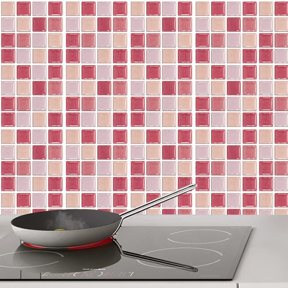 Mosaik Küche Mehrfarbig Fliesenaufkleber Wandfliese Jormftte 3 und Bad Aufkleber,für Wandtattoo