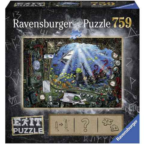 Ravensburger Puzzle EXIT, 4: Im U-Boot, 759 Puzzleteile, Made in Germany, FSC® - schützt Wald - weltweit