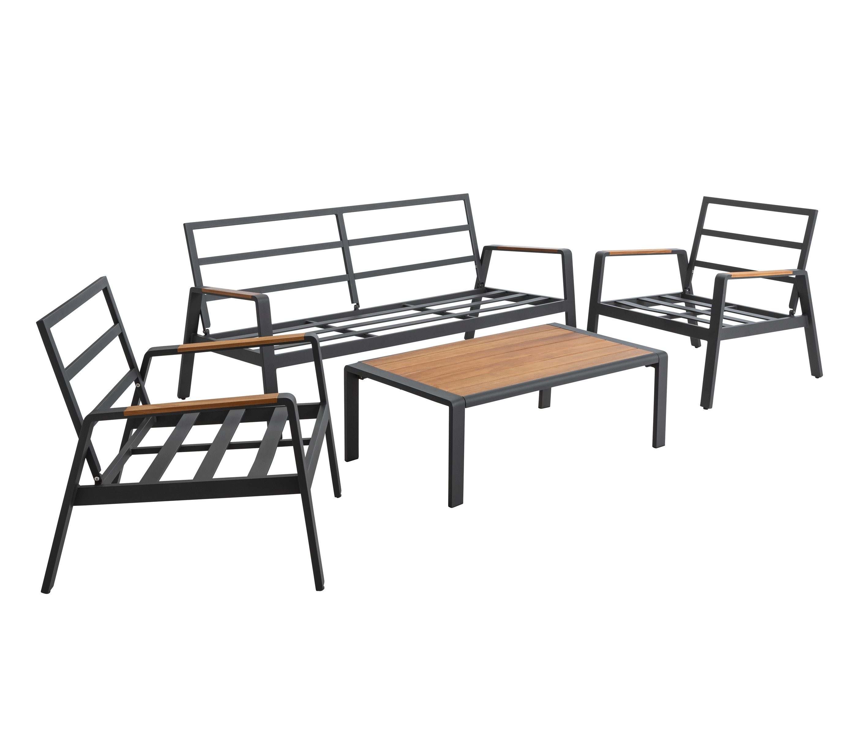 Dehner Garten-Essgruppe Milo, 4-teilig mit 1x günstig online kaufen