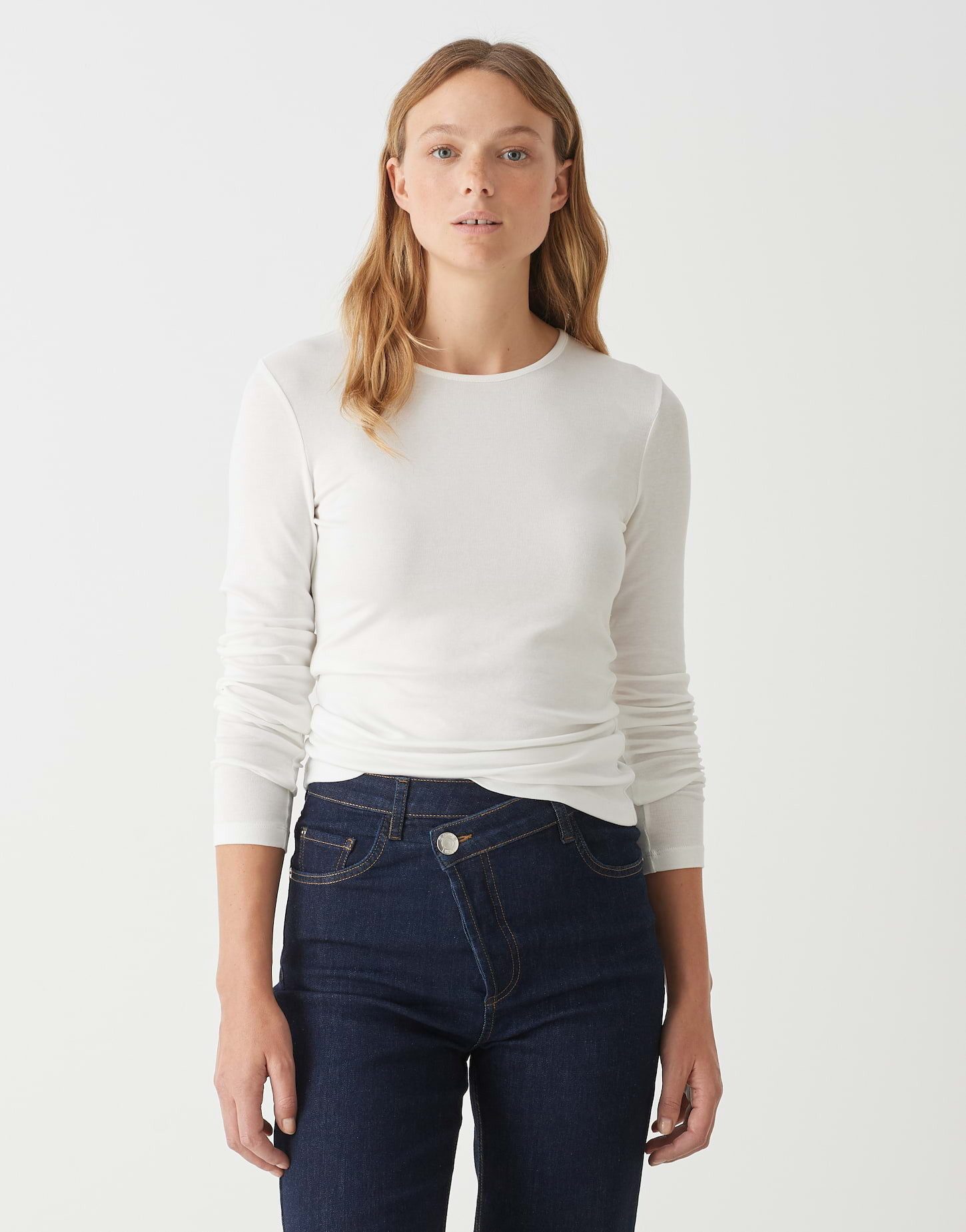 OPUS Langarmshirt Geripptes Basicshirt SOGETI Slim günstig online kaufen
