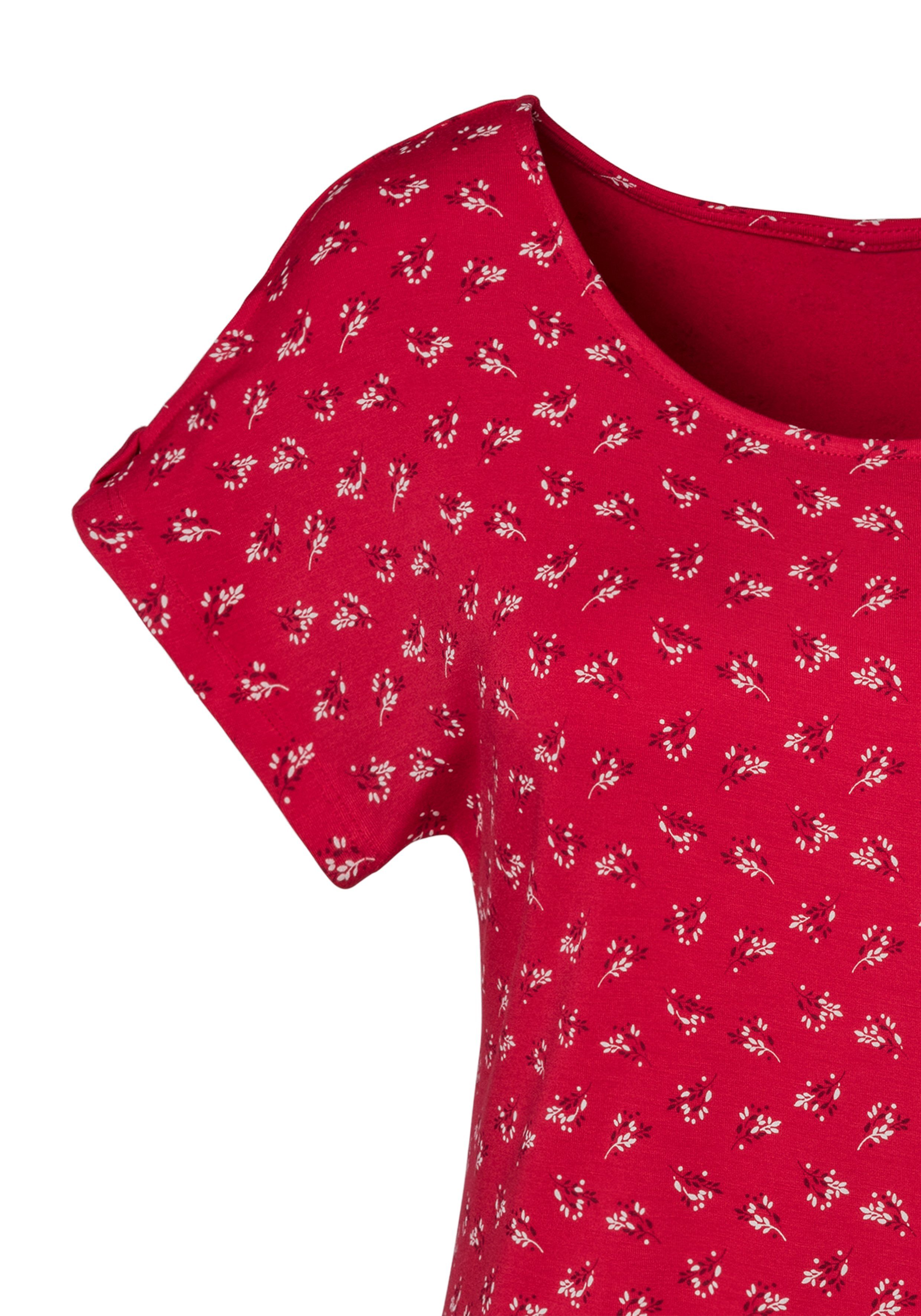 LASCANA T-Shirt mit kleinem Cut-Out am Ärmel aus weichem Viskose-Stretch