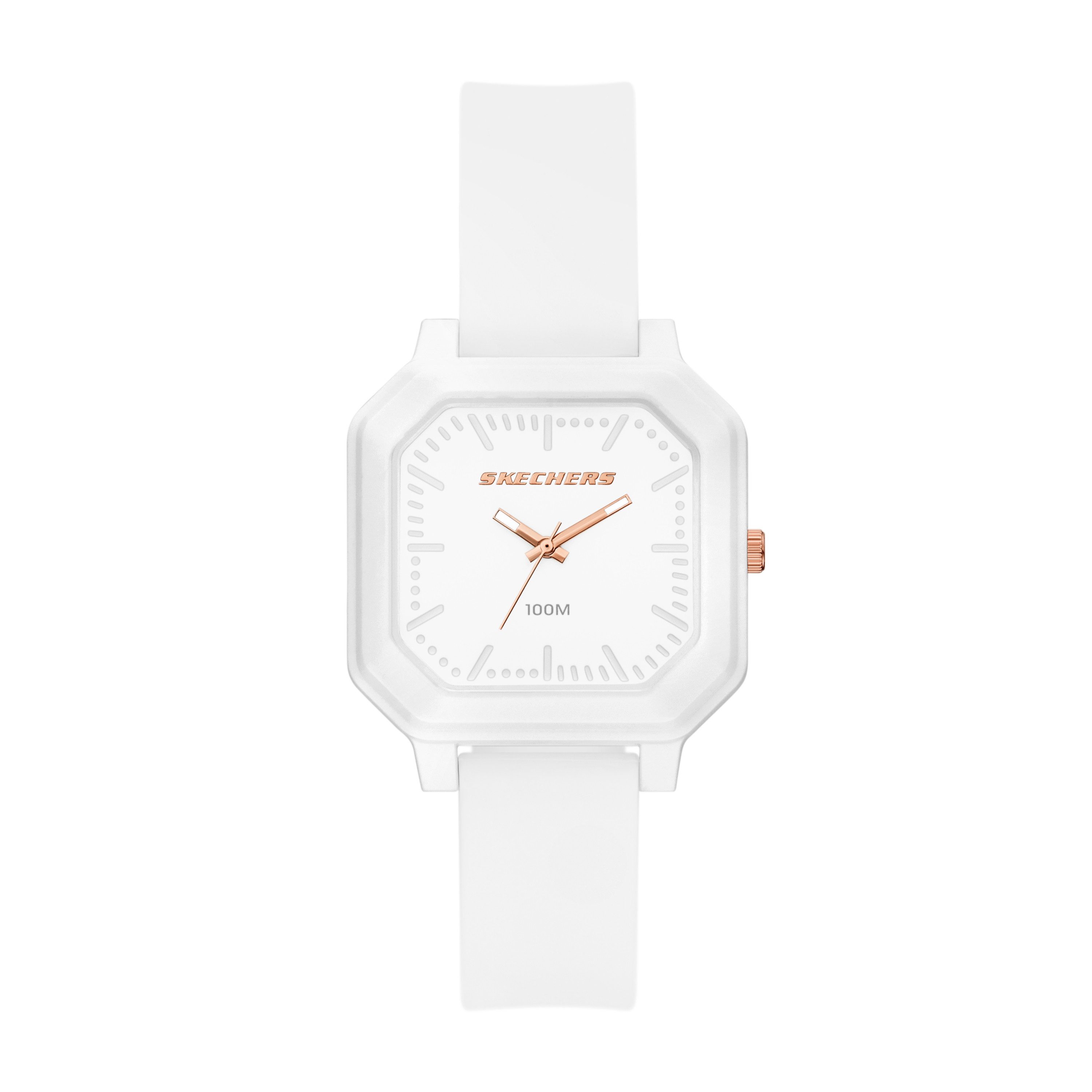 Skechers Quarzuhr Rosencrans Square SR6376, Armbanduhr, Damenuhr, Herrenuhr, Silikonarmband, analog