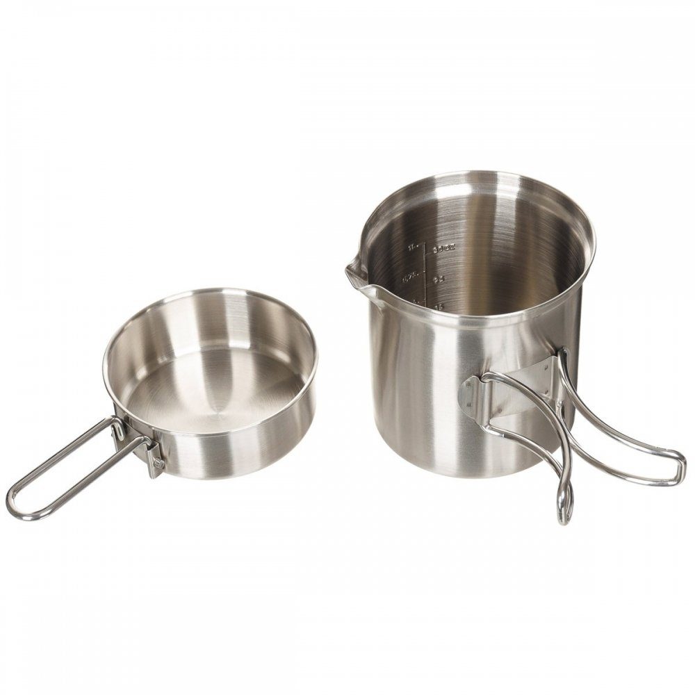 Topf-Set Fox Outdoor Kochgeschirr, Edelstahl, Topf, Pfanne