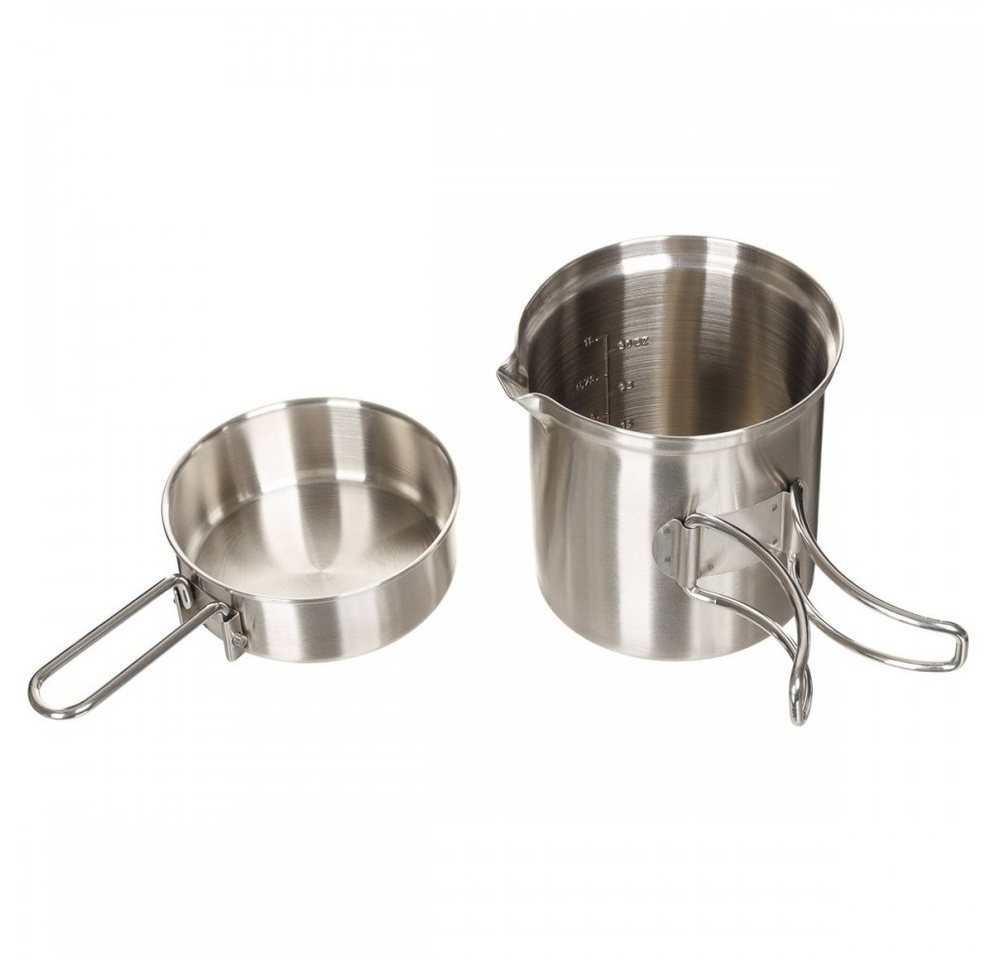 FoxOutdoor Topf-Set Fox Outdoor Kochgeschirr, Edelstahl, Topf, Pfanne, Edelstahl (Set, 2-tlg)