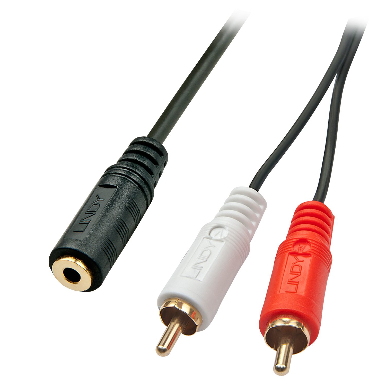 LINDY Premium Audio-Adapterkabel, 2x RCA (Cinch) an 3,5mm Klinkenst... Computer-Kabel